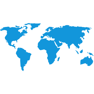 全球覆盖示意地图